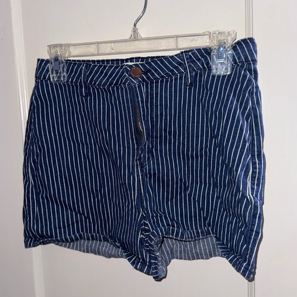 Striped Blue Women's YMI Jeans Shorts - Picture 1 of 1